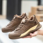 Men's Security Boots Manufacturer - Anti-Static Leather Construction Lightweight Armored Rigger Brown Plastic Toe Winter Suitable