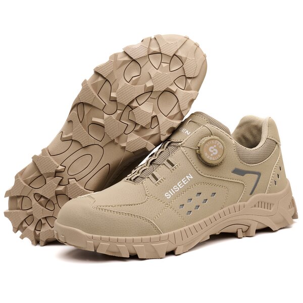 Men's Casual Safety Shoes Manufacturer - Lightweight Steel Toe Stylish Breathable Comfortable Microfiber Upper Metal Custom Logo