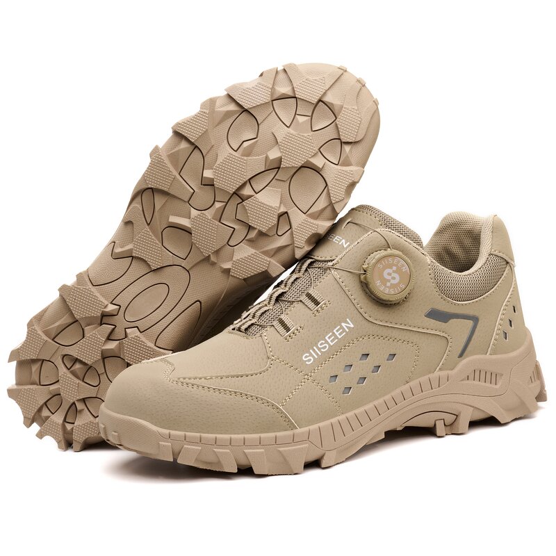 Men's Casual Safety Shoes Manufacturer - Lightweight Steel Toe Stylish Breathable Comfortable Microfiber Upper Metal Custom Logo