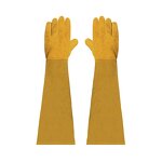 Welding Gloves Manufacturer - Tig Yellow Resistant Cowhide Short Electric Labor Fwelding with Anti-Slip Feature Red Yellow