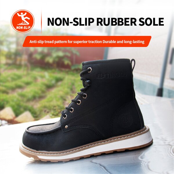 Men's Safety Shoes Manufacturer - Microfiber Leather High Neck Rubber Sole Woodland Custom Logo OEM