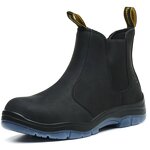 Women's Safety Boots Manufacturer - Glass Fibre Toe Genuine Leather Chelsea Work Casual Mid Cut Engineering Expensive for Men