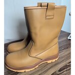 Men's Safety Boots Manufacturer - Popular High Cut Top Layer Genuine Leather Work New Fashion Industrial Construction