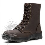 EN20345 Safety Boots Manufacturer - Custom Crazy Horse Leather S3 Steel Toe Long Lasting for Mining Oil Field Worker in Summer Autumn
