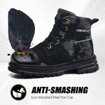 Unisex Safety Shoes Manufacturer - Wholesale Cheap Price Anti-Slip Heavy Duty Steel Toe Work Boots Canvas for Factory Use Men & Women Winter