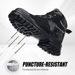 Unisex Safety Shoes Manufacturer - Wholesale Cheap Price Anti-Slip Heavy Duty Steel Toed Work Boots Canvas Upper for Factory Use Winter