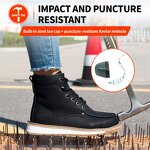 Men's Safety Shoes Manufacturer - Microfiber Leather High Neck Rubber Sole Woodland Custom Logo OEM