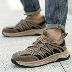 Plastic Toe Safety Shoes Manufacturer - High Quality Color Anti Puncture Ergonomic Microfiber Upper MD Rubber Outsole Mesh Lining