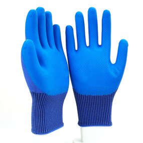 PU Coated Gloves Manufacturer - 42 Grams High Impact Dipped Nitrile Grey Construction Protective Safety for Industrial Work Guangzhou