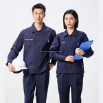 Construction Work Uniform Manufacturer - 100% Cotton 270g Thick Twill Breathable PPE Sets Knee-Length Design for Safety