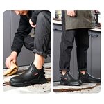 Chef Safety Shoes Manufacturer - SRC Lev Mid Cut Lightweight Rubber Leather Casual Work Super Anti-Slip Kitchen Restaurant Cook for Spring Summer