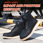 Men's Safety Shoes Manufacturer - Microfiber Leather High Neck Rubber Sole Woodland Custom Logo OEM