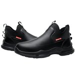 Chef Safety Shoes Manufacturer - SRC Lev Mid Cut Lightweight Rubber Leather Casual Work Super Anti-Slip Kitchen Restaurant Cook for Spring Summer