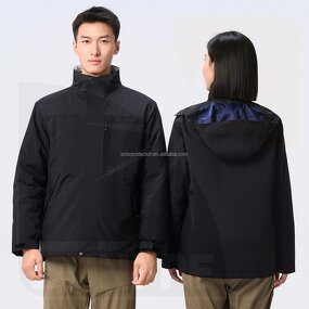 Winter Jacket Manufacturer - Unisex Premium 3M Thinsulate Lined Hooded Windproof Waterproof Detachable YKK Zipper Custom LOGO for Outdoor