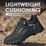 Men's Casual Safety Shoes Manufacturer - Lightweight Steel Toe Stylish Breathable Comfortable Microfiber Upper Metal Custom Logo