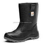 Men's Industrial Safety Boots Manufacturer - Dropship Heavy Duty Dual Density PU Sole Breathable High Cut Black Steel Toe Price Fashion