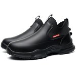 Chef Safety Shoes Manufacturer - SRC Lev Mid Cut Lightweight Rubber Leather Casual Work Super Anti-Slip Kitchen Restaurant Cook for Spring Summer