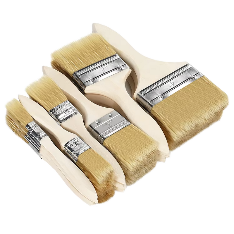 Paint Brushes Manufacturer - Professional High-Grade Bulk 1 2.5 3 4 Inch Wooden Handle Hand Tools DIY & OEM Customizable
