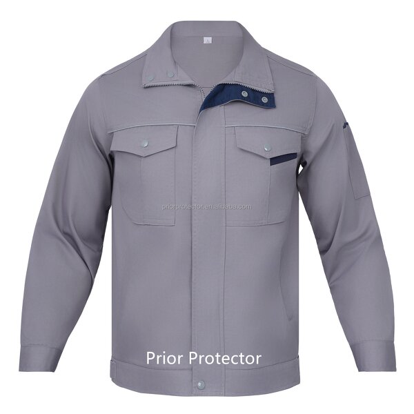 Construction Work Uniform Manufacturer - 80/20 TC Cotton Breathable PPE Sets Knee-Length Design for Safety