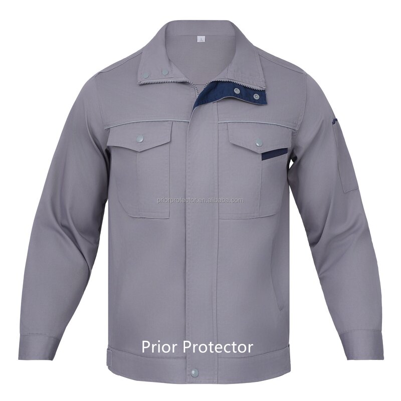 Construction Work Uniform Manufacturer - 80/20 TC Cotton Breathable PPE Sets Knee-Length Design for Safety