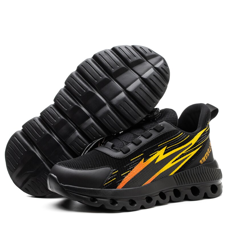 Unisex Safety Shoes Manufacturer - Fashion Steel Toe Sport DIY Work Sports Quick Lacing Lightweight PU Outsole Microfiber