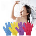 Exfoliating Gloves Manufacturer - Wholesale Nylon Five Fingers Mitt Dead Skin Remover Body Scrubber Shower