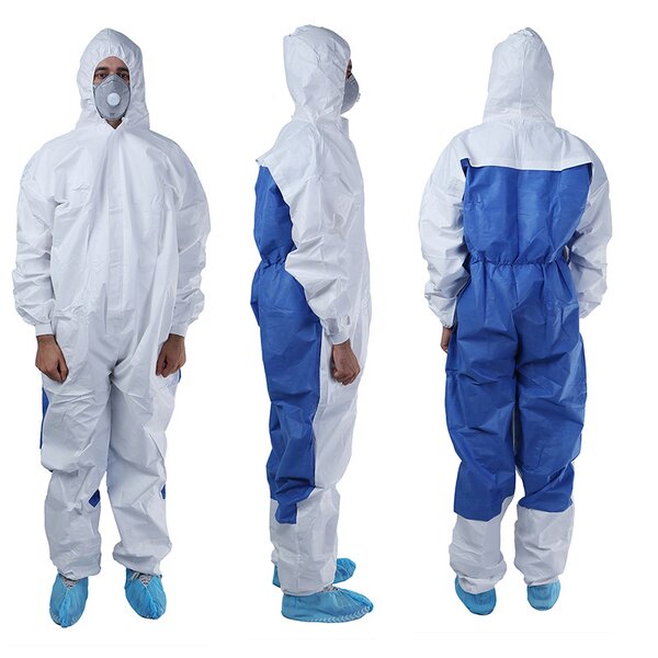Disposable Coverall Manufacturer - PPE En14126 Hazmat Agents Liquid Splash Spray Protection Waterproof Safety