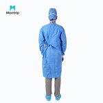 Disposable Protective Surgical Gown Manufacturer - Factory Price AAMI Level 4 Blue Medical with Knitted Cuff Fluid Resistance