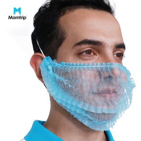 Disposable Beard Net Manufacturer - High Quality Polypropylene Non-woven Chef for Food Industry