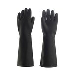 Rubber Gloves Manufacturer - Black Heavy Duty Acid Alkali Resistant Chemical for Industry Labor Protective