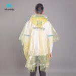 Disposable Rain Poncho Manufacturer - Promotional Custom Logo Printed Clear Waterproof PE PEVA Biodegradable