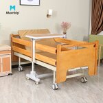 Nursing Bed Manufacturer - Hot Two Crank Manual Wooden Headboard for Bedridden Patient Home Care