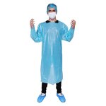 Disposable Apron Manufacturer - Factory Cheap CPE with Waterproof Sleeves Plastic with Thumb Loop for Hospital