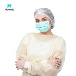 Disposable Isolation Gown Manufacturer - Inventory Sale Yellow 42gsm PP+PE 139x139cm with Knitted Cuff