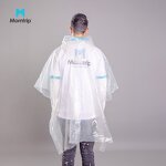 Disposable Rain Poncho Manufacturer - Morntrip Adult Practical Black 100% LDPE Bike