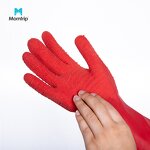 Long Sleeve PVC Glove Manufacturer - Wholesale Cheap Red Acid Oil Chemical Resistant Double Dip Grip Safety Work