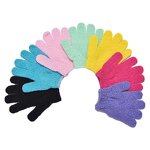 Exfoliating Gloves Manufacturer - Wholesale Nylon Five Fingers Mitt Dead Skin Remover Body Scrubber Shower