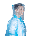 Disposable Rain Poncho Manufacturer - Promotional Custom Logo Printed Clear Waterproof PE PEVA Biodegradable