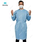 Disposable Isolation Gown Manufacturer - Fast Shipping 45gsm SMS 120x140cm with 3cm Knitted Cuff