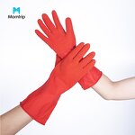 Long Sleeve PVC Glove Manufacturer - Wholesale Cheap Red Acid Oil Chemical Resistant Double Dip Grip Safety Work