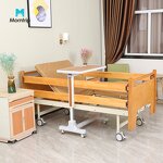Nursing Bed Manufacturer - Hot Two Crank Manual Wooden Headboard for Bedridden Patient Home Care