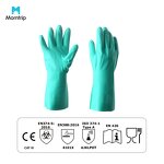 Nitrile Gloves Manufacturer - Morntrip Green High Quality CE ISO Cut Resistant Mechanic Reusable Heavy Duty
