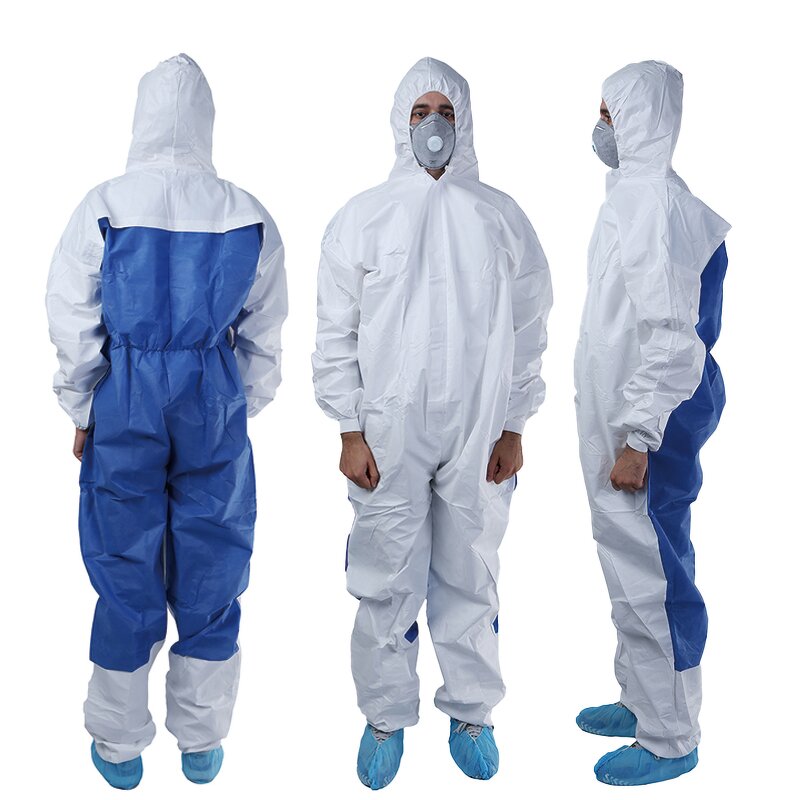 Disposable Coveralls Manufacturer - OEM Accepted Type 5 6 Anti Static SMS Back Reinforced Microporous
