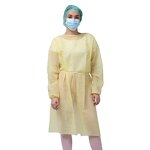 Disposable Isolation Gown Manufacturer - Industry Use Dustproof Laboratory Impervious Yellow