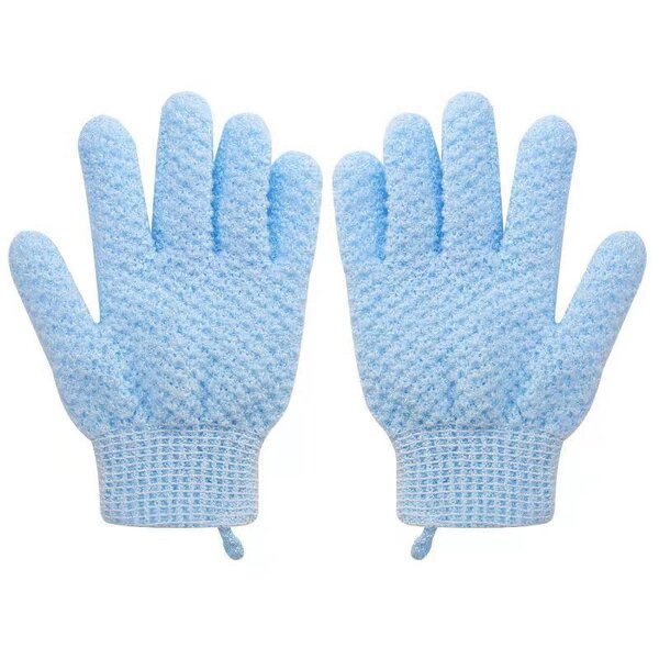 Exfoliating Gloves Manufacturer - Wholesale Nylon Five Fingers Mitt Dead Skin Remover Body Scrubber Shower
