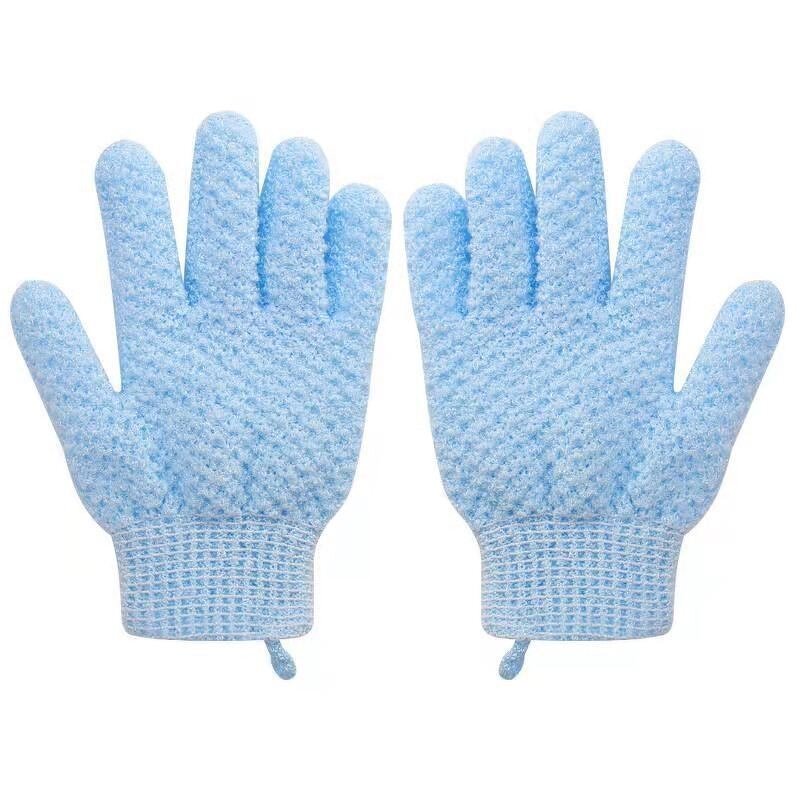 Exfoliating Gloves Manufacturer - Wholesale Nylon Five Fingers Mitt Dead Skin Remover Body Scrubber Shower
