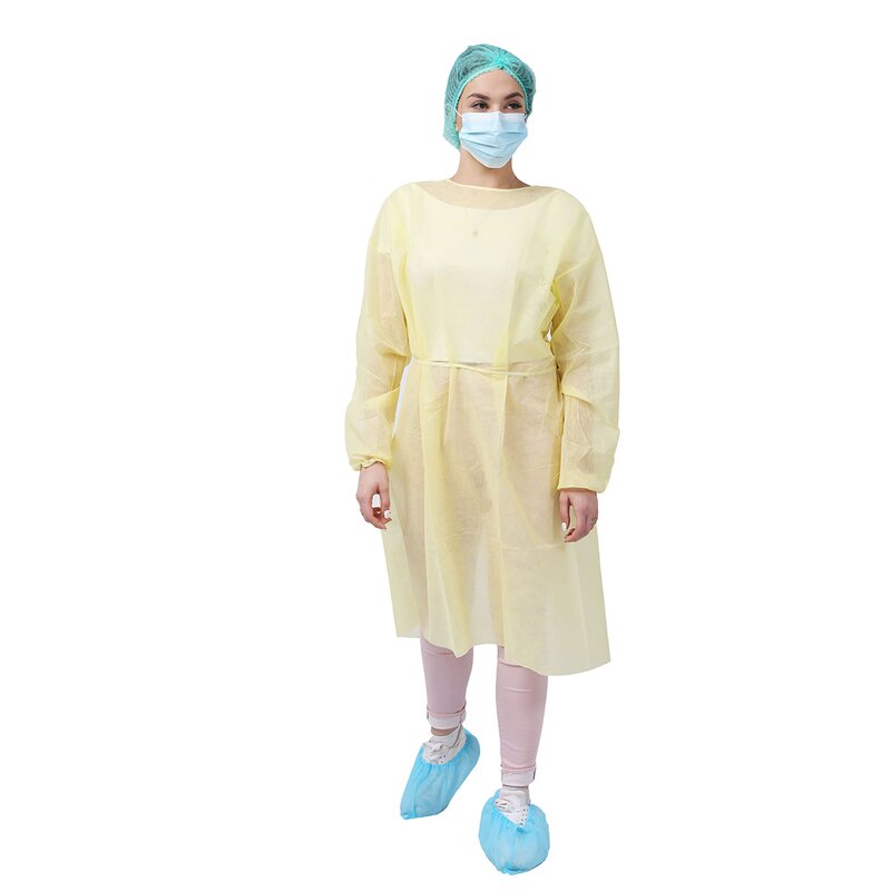 Disposable Isolation Gown Manufacturer - Good Feedback Custom 25 GSM Non Woven PP for Kitchen Dining Room Hospital