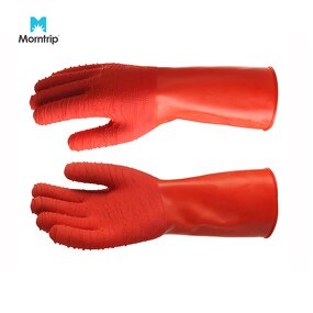 Rubber Work Gloves Manufacturer - High Quality Wholesale Price Custom Logo EN388 Certified Red with Latex-Coated