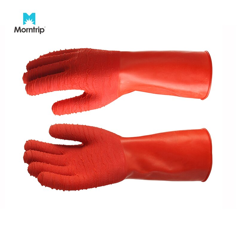 Rubber Work Gloves Manufacturer - High Quality Wholesale Price Custom Logo EN388 Certified Red with Latex-Coated