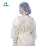 Disposable Isolation Gown Manufacturer - Inventory Sale Yellow 42gsm PP+PE 139x139cm with Knitted Cuff